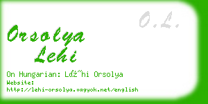 orsolya lehi business card